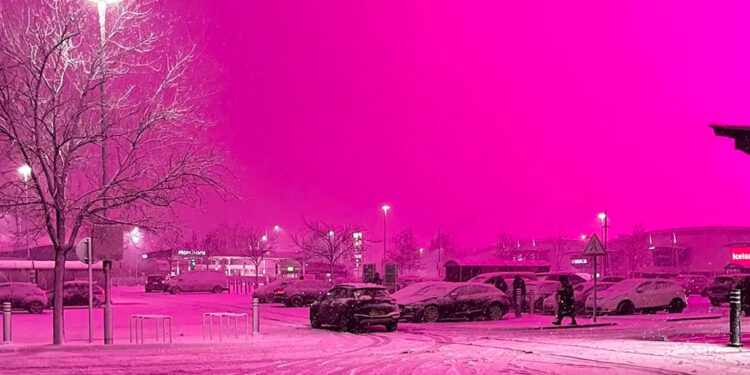 Un ciel rose au-dessus de Birmingham